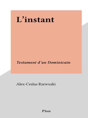 cover image of L'instant